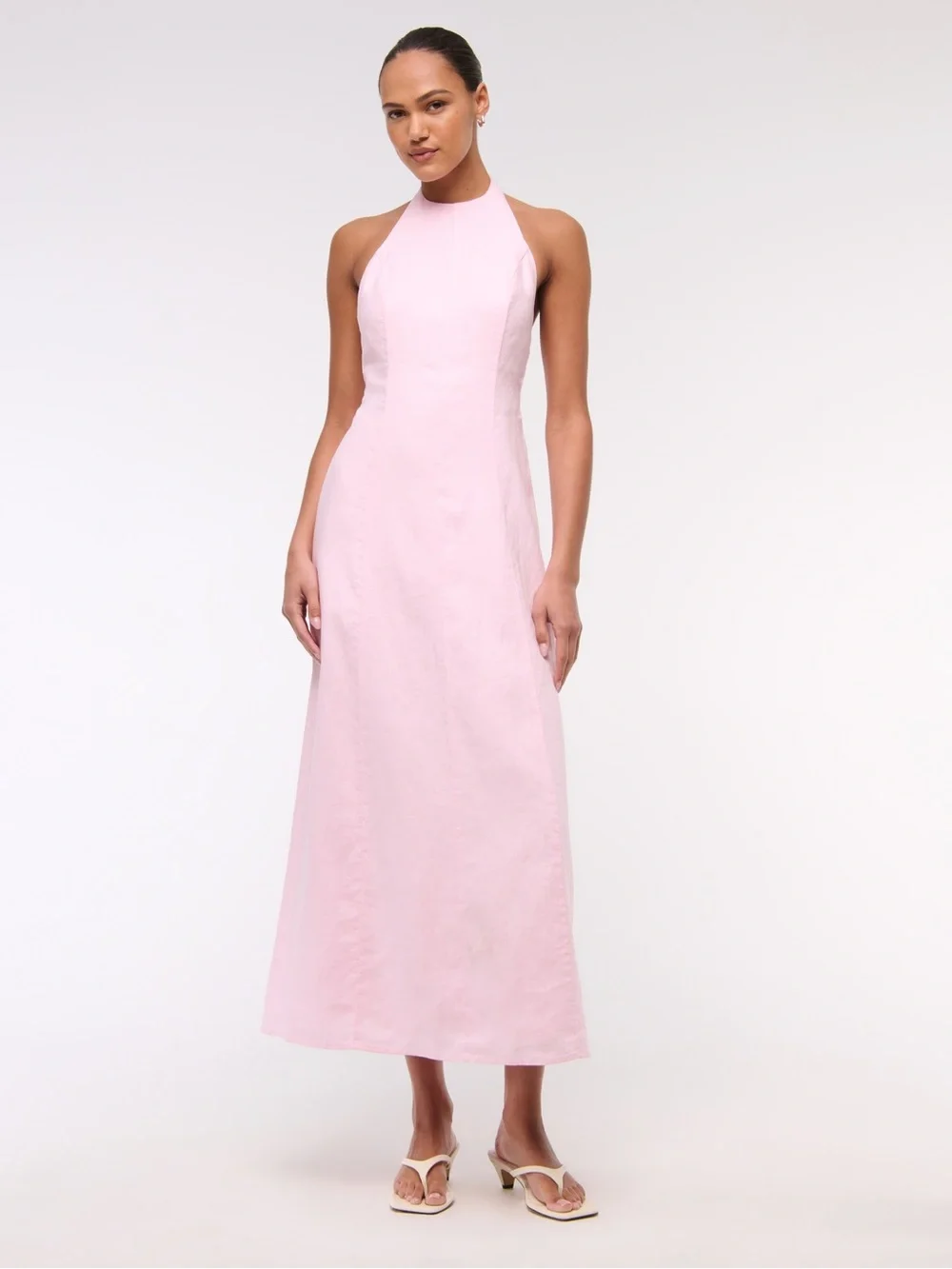 bias cut linen dress Bias Cut Linen Dress Natural Linen – Fall Winter Spring Summer main image 0